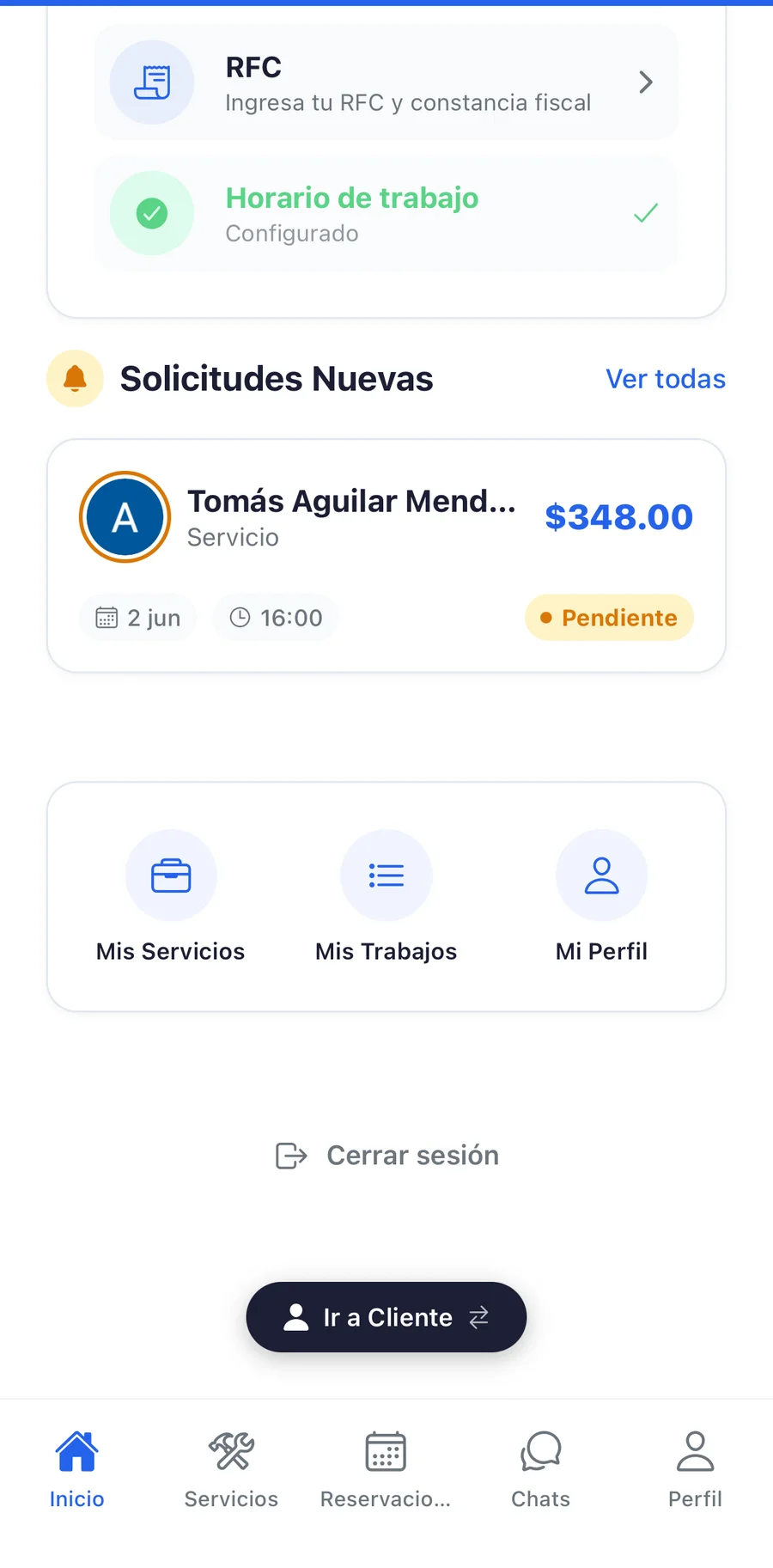 App del proveedor — captura 2 de 10