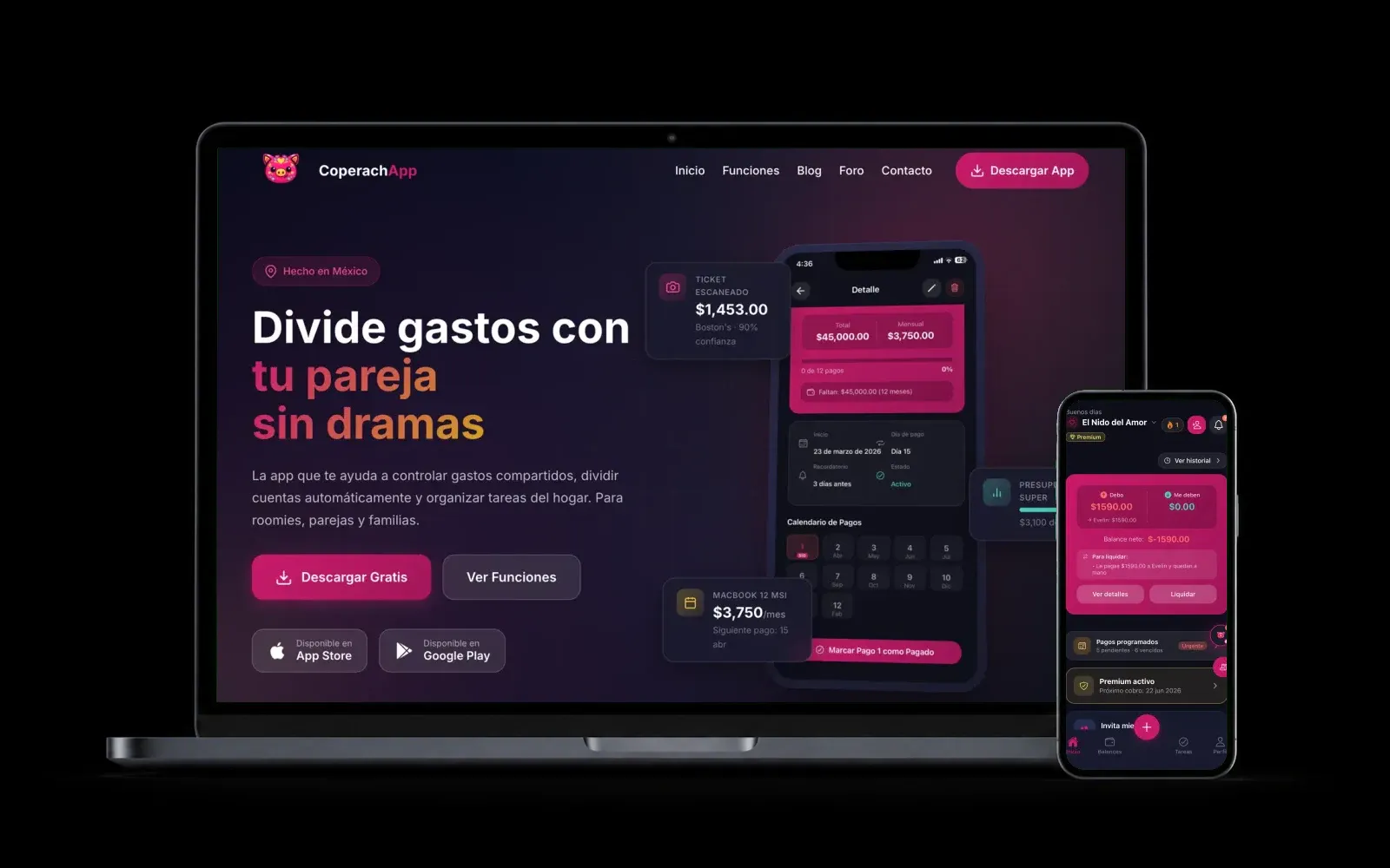 Interfaz de CoperachApp
