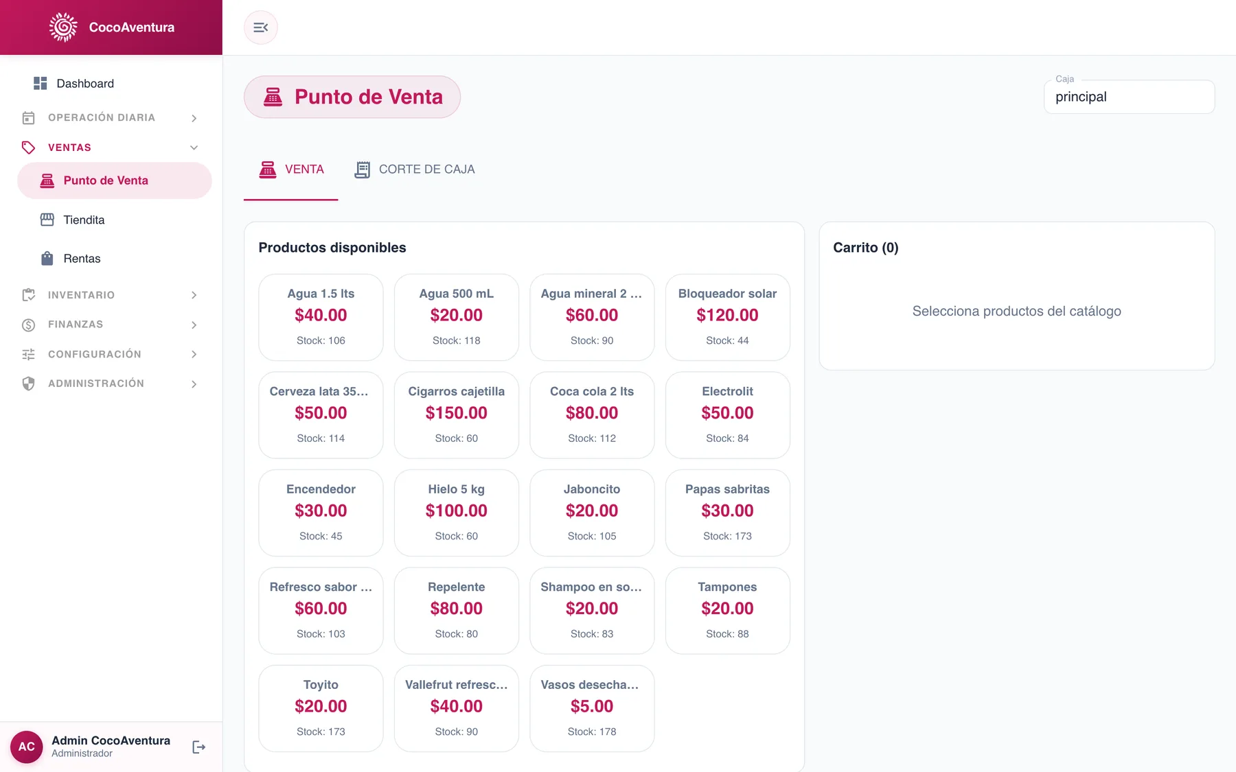 Punto de venta, tiendita y rentas — captura 1 de 5