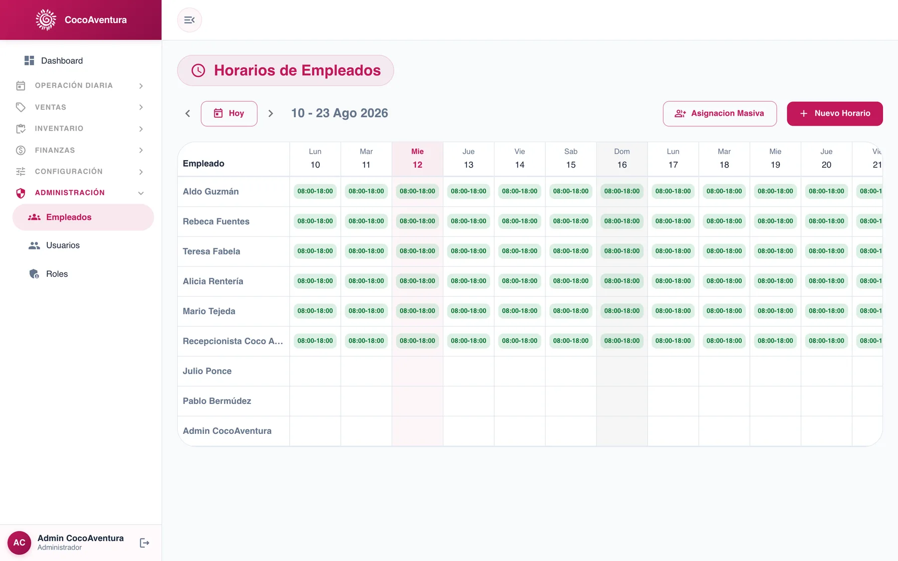 Tarifas, cabañas y control de accesos — captura 5 de 7