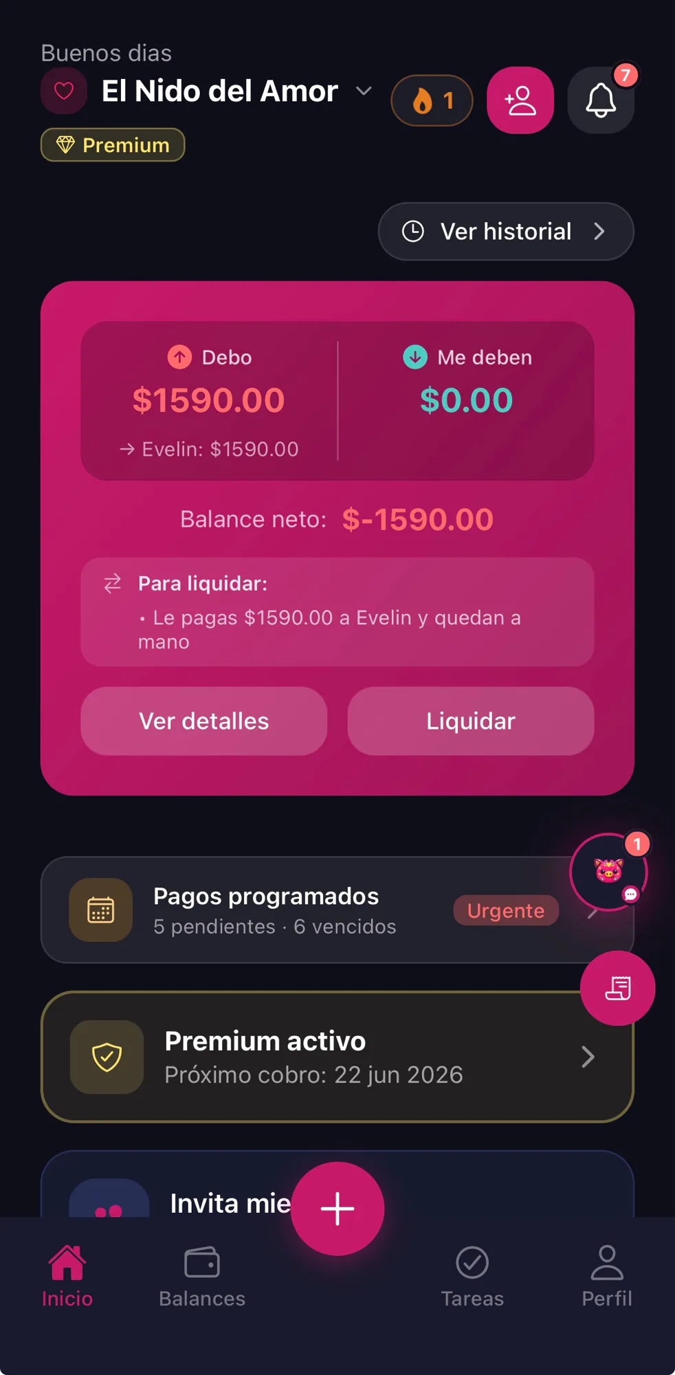 Inicio y balances — captura 1 de 2