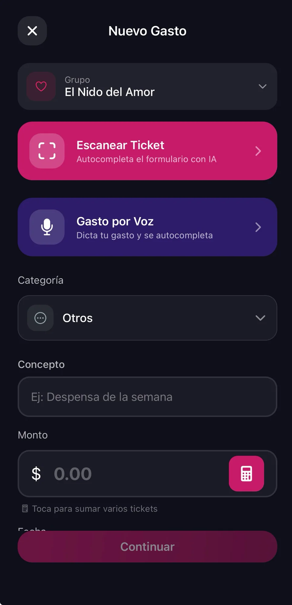 Captura inteligente con IA — captura 1 de 3