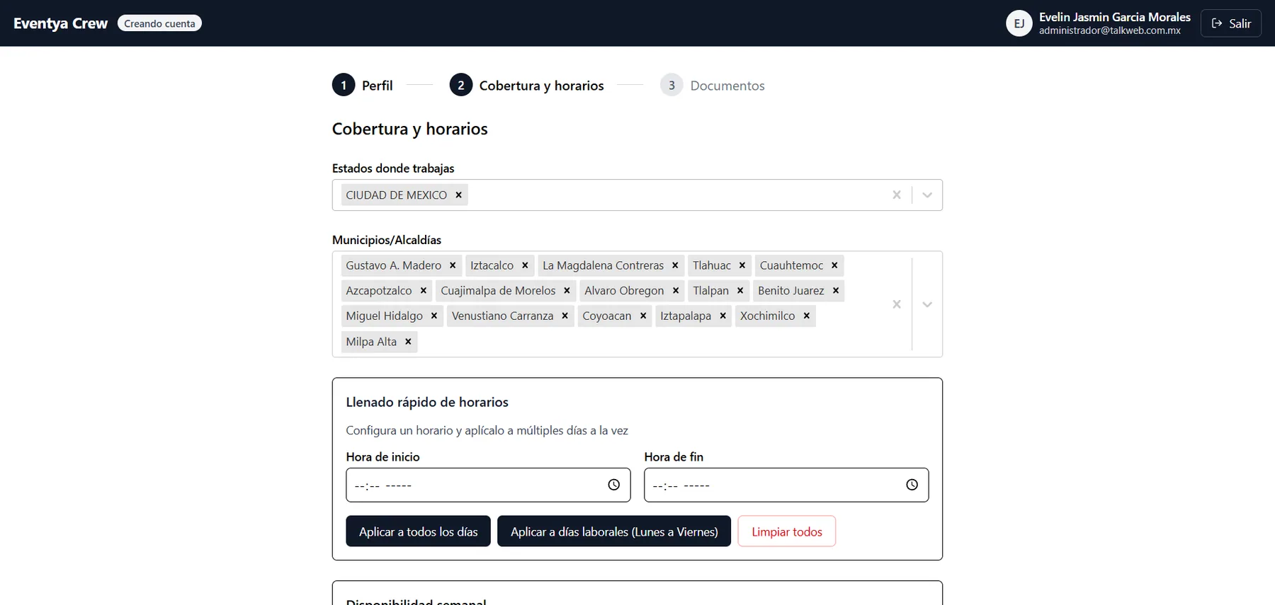 Aplicación web para colaboradores — captura 4 de 10
