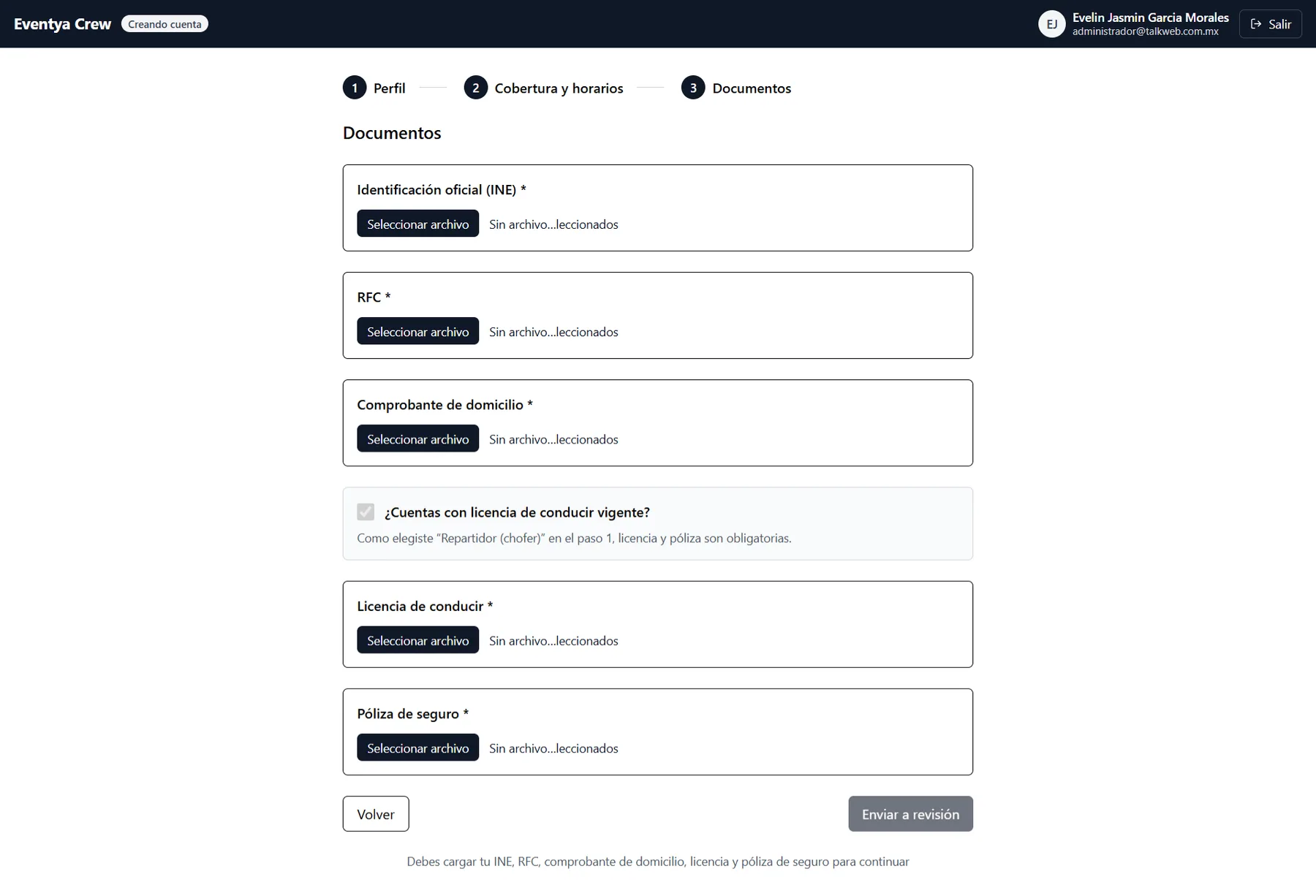 Aplicación web para colaboradores — captura 6 de 10