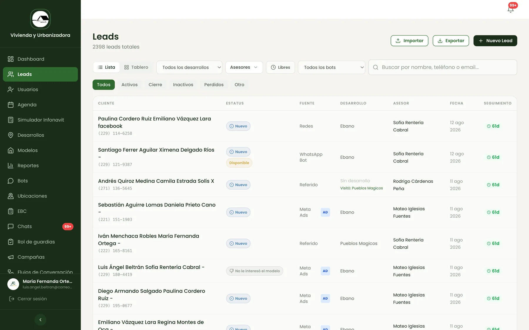 CRM y gestión de leads — captura 2 de 6