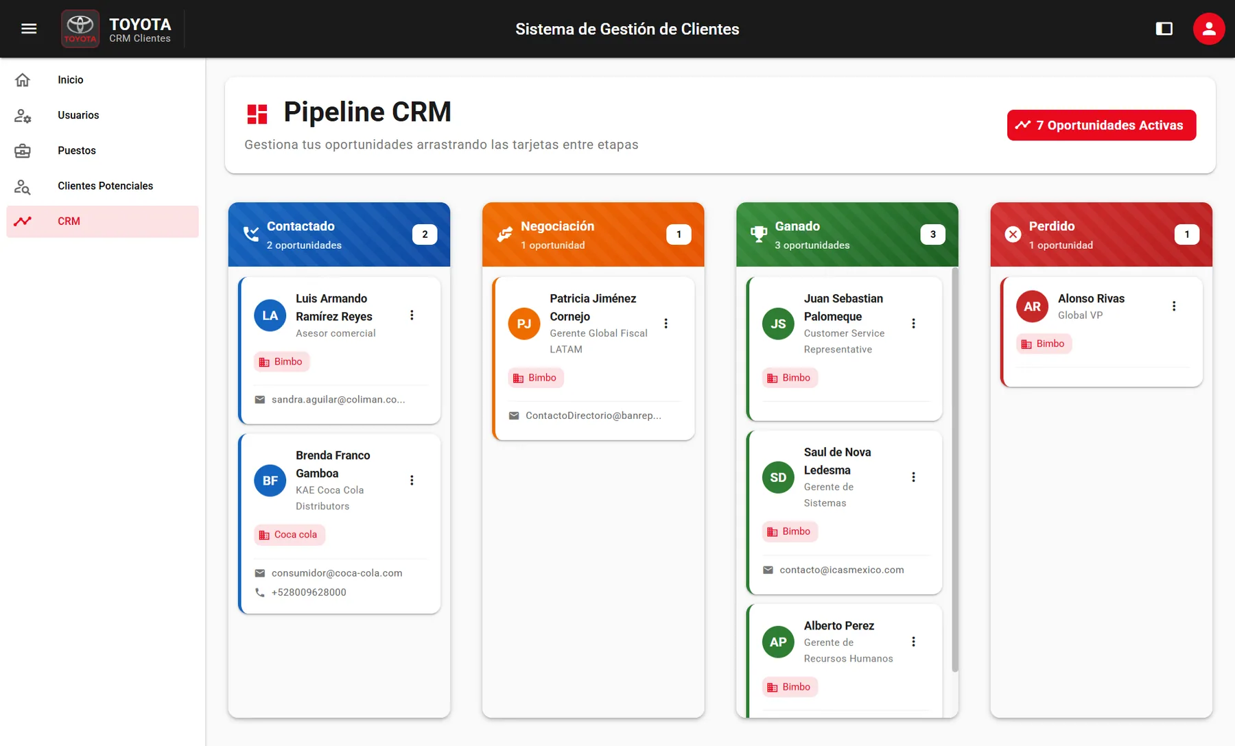 CRM con tableros — captura 1 de 2